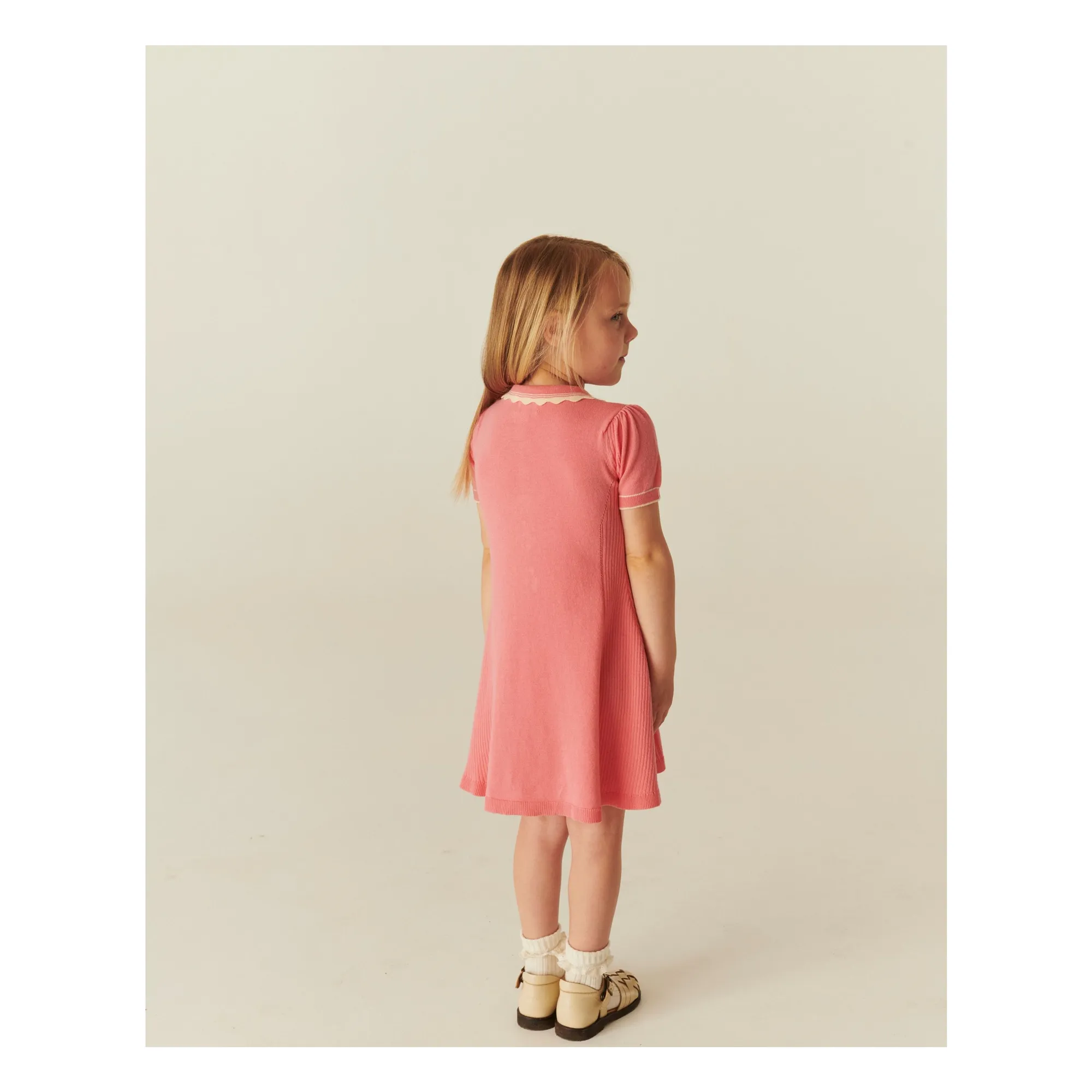 Robe Maille Coton Bio | Rose tendre- Image produit n°2