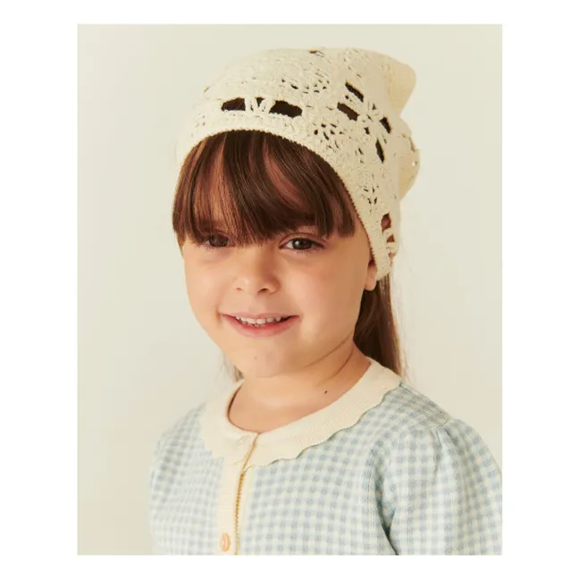 Chaqueta de manga corta en jacquard de algodón orgánico | Azul Claro