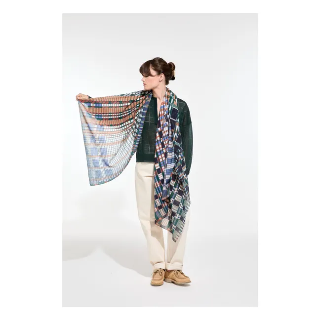 Foulard Utopie Coton | Bleu