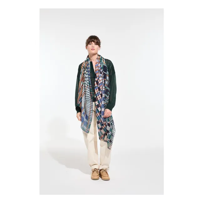 Foulard Utopie Coton | Bleu