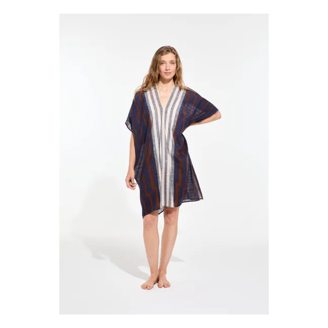 Vestido de algodón Elia Celeste | Azul Noche