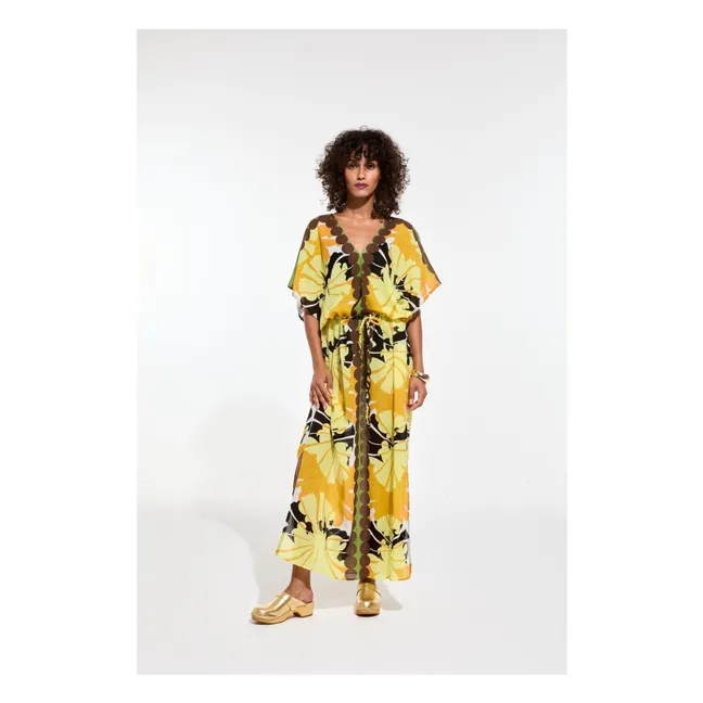 Vestido de algodón Hydra Pavot | Amarillo Limón