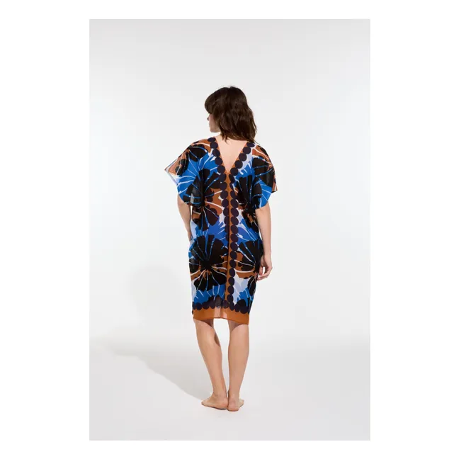 Vestido de algodón Elia Pavot | Azul