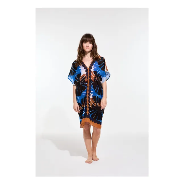 Vestido de algodón Elia Pavot | Azul