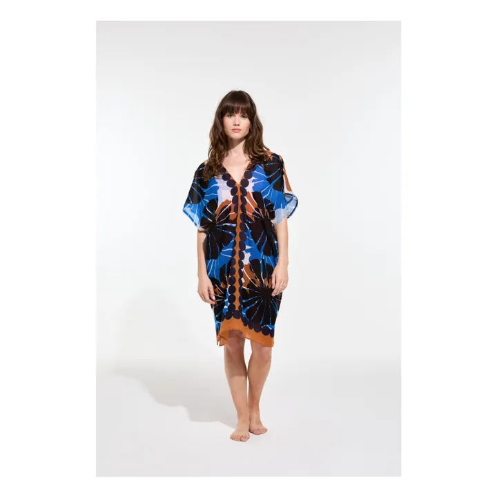 Vestido de algodón Elia Pavot | Azul- Imagen del producto n°0