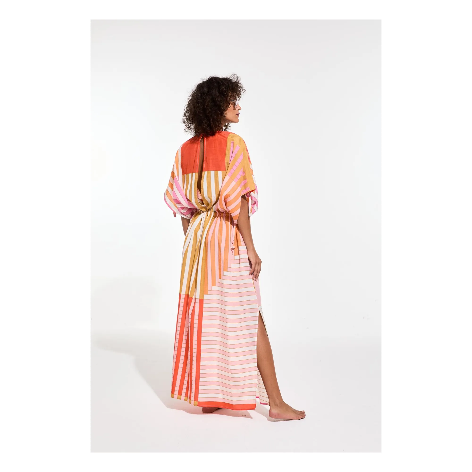 Robe Ziggy Riviera Coton | Rose poudré- Image produit n°1