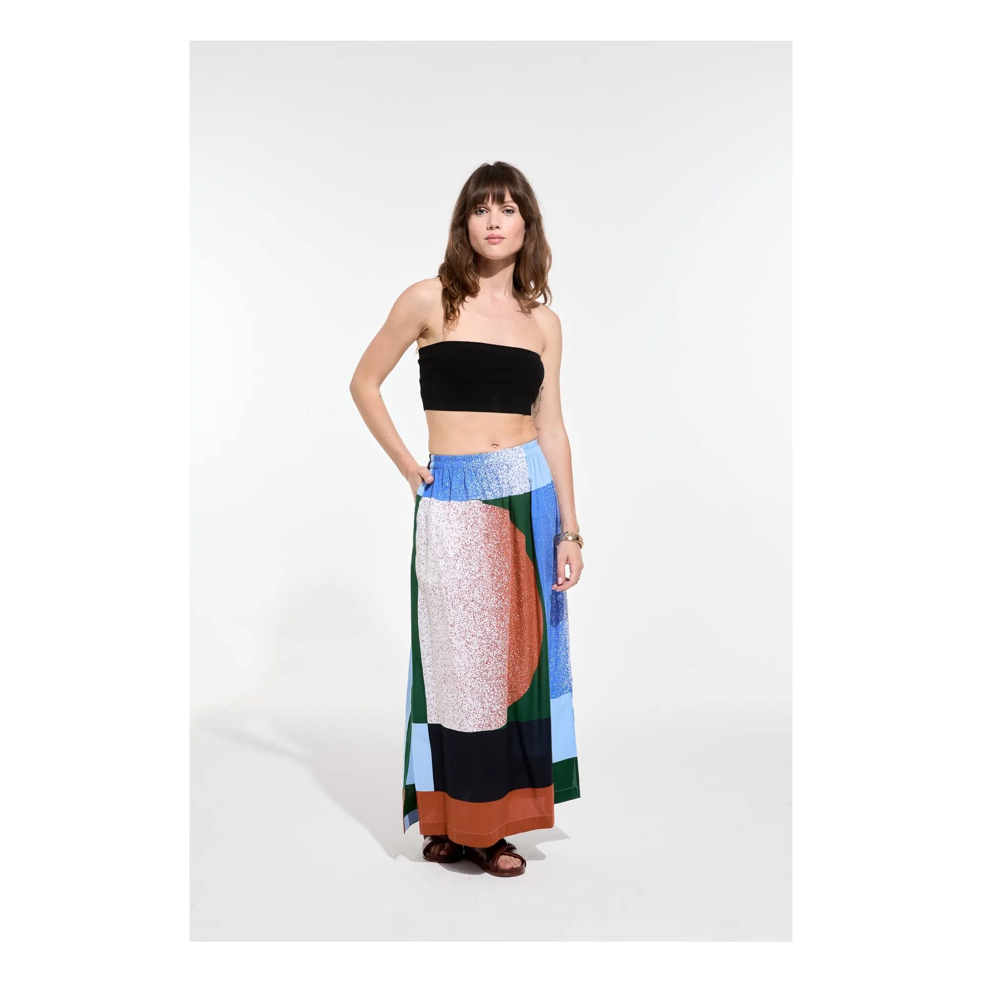 Jupe Juliette Sunrise Coton | Bleu- Image produit n°1