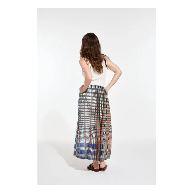 Romeo Utopia Falda de algodón flameado | Azul