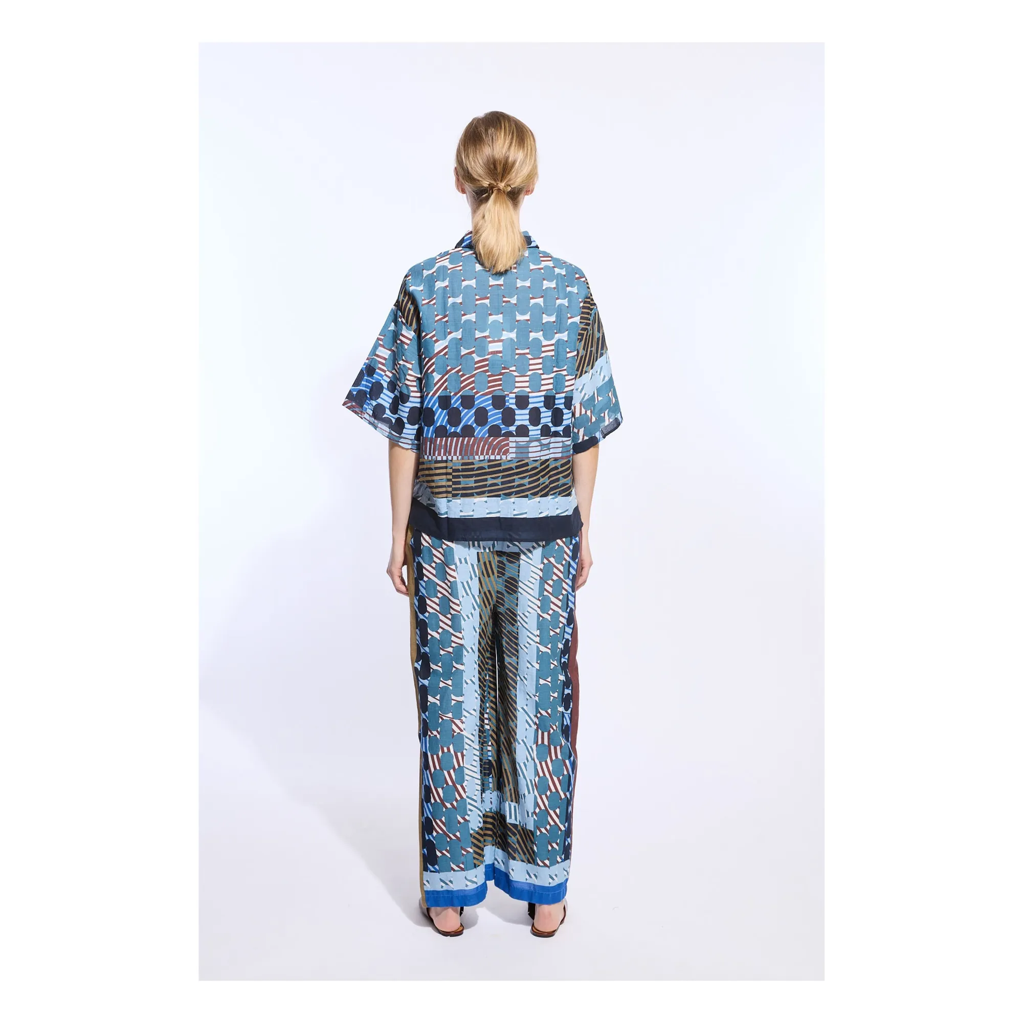 Chemise Andrew Pollen Coton | Bleu- Image produit n°2