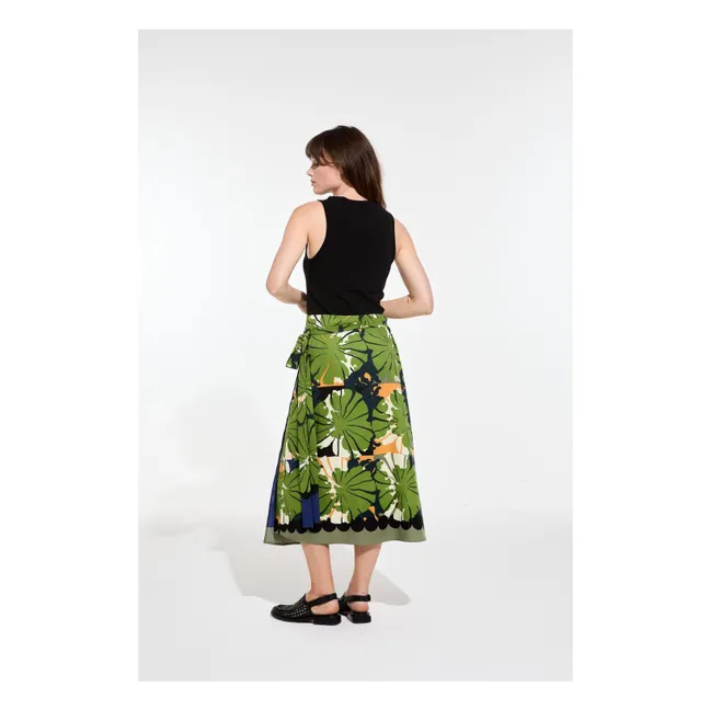 Jupe Zoé Poppy Popeline de Coton | Vert foncé