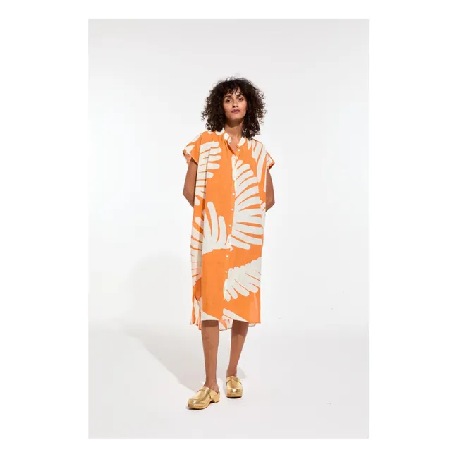 Robe Alma Palme Coton | Orange