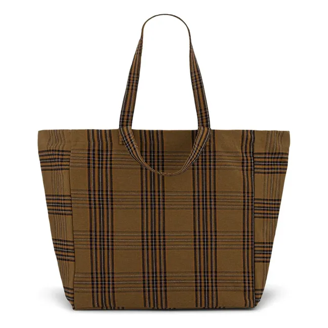 Bolsa de la compra Elisa Tartan | Marrón