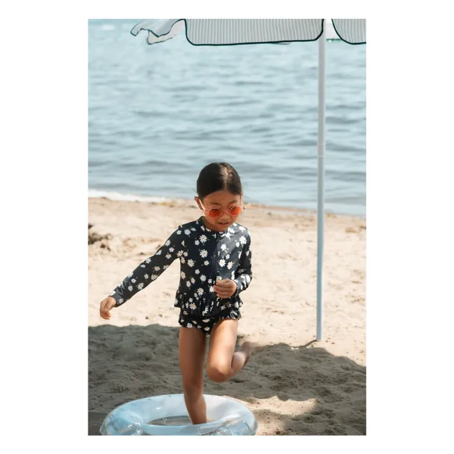 Conjunto de camiseta y braguita Flowery UV Protection Fibras recicladas | Azul Marino