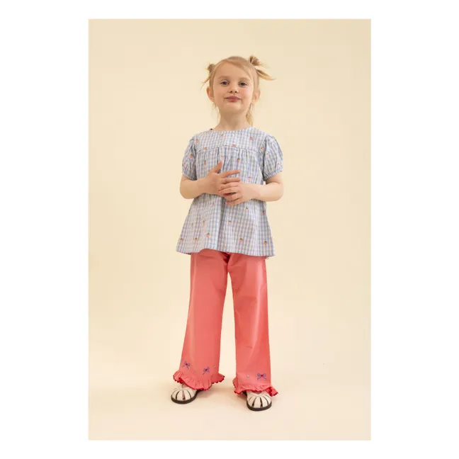 Blusa Millie Vichy | Azul Pálido