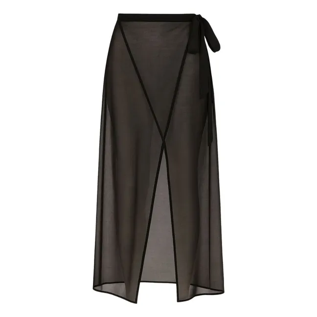 Jupe Voile Croisée | Noir