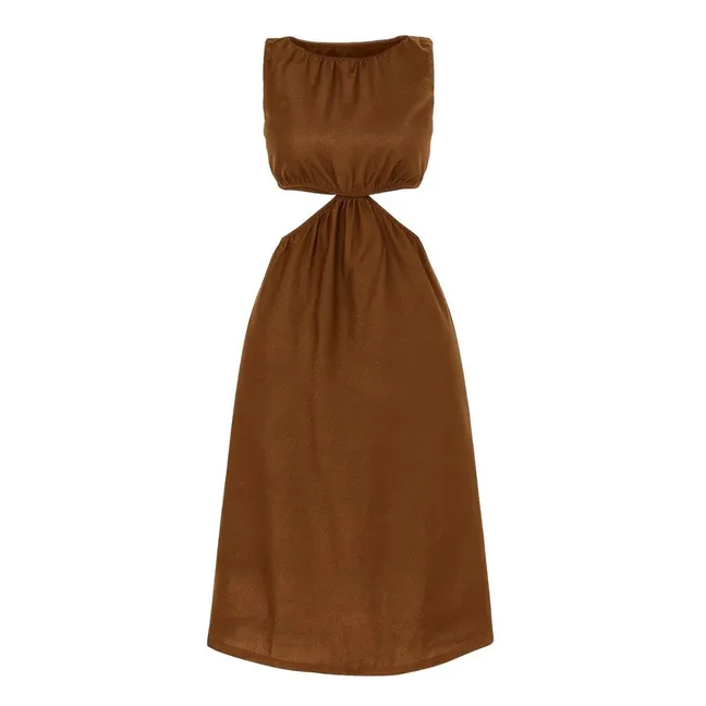 El vestido Side Cut | Chocolate