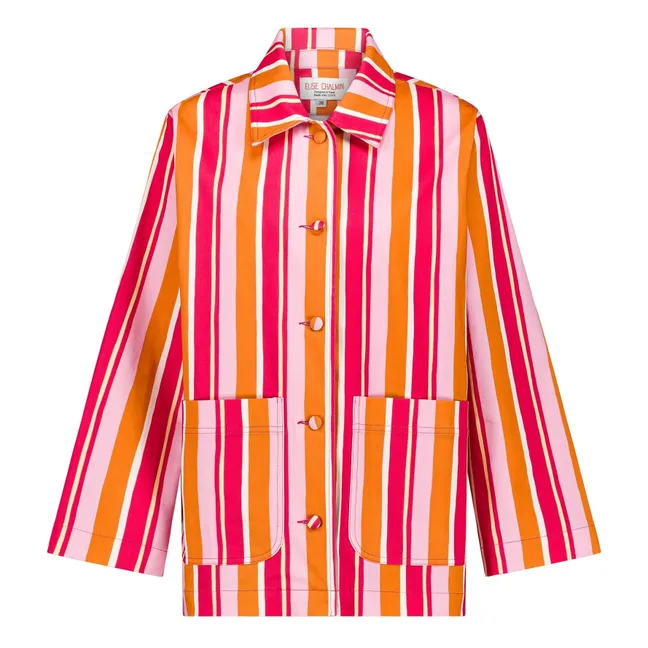 Chaqueta Lucie de algodón a rayas | Rosa