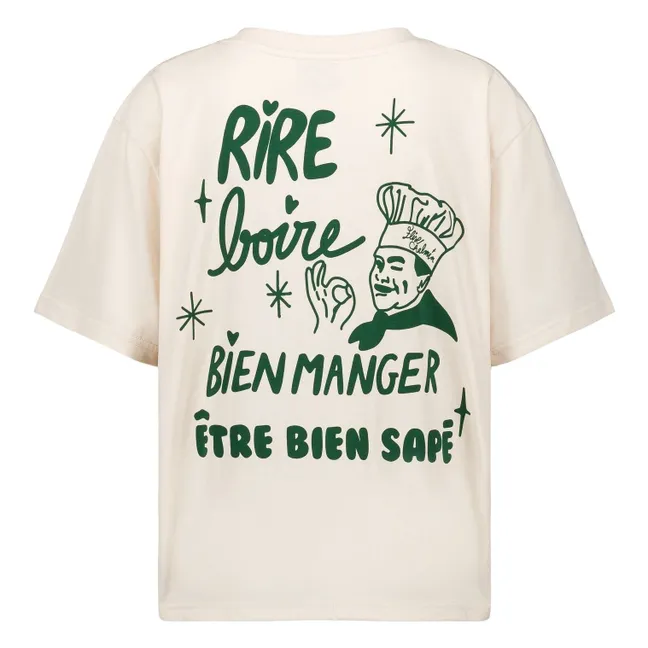 T-shirt Pizza Yolo Coton | Vert
