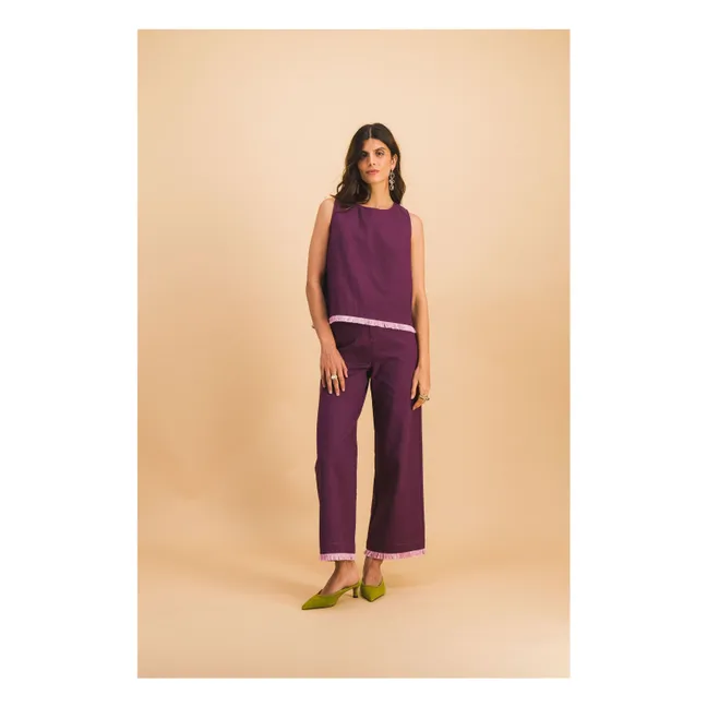 Pantalon Georgia Coton | Bordeaux