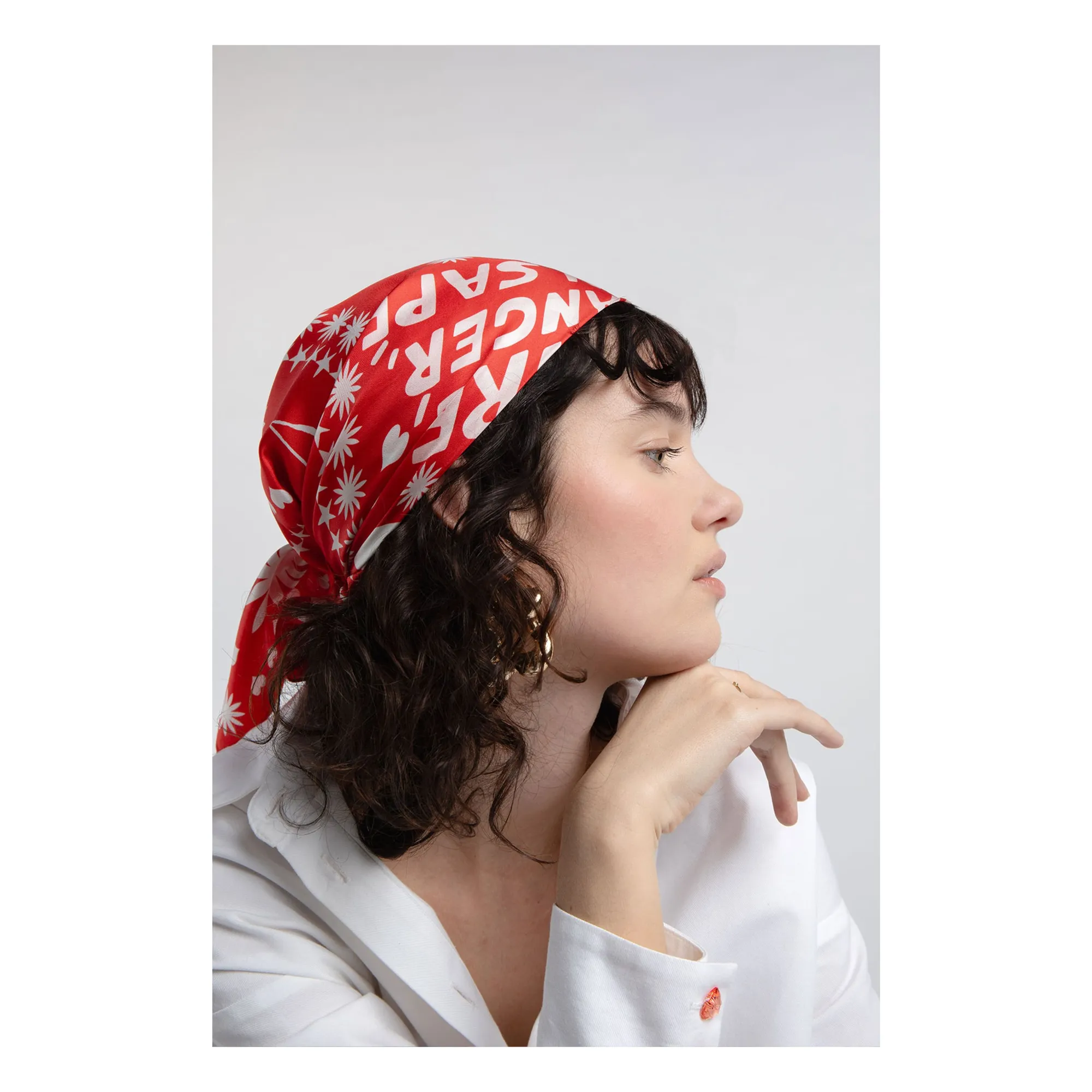 Pañuelo de seda Ben Bandana | Rojo- Imagen del producto n°1
