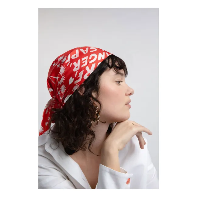 Foulard Ben Bandana Soie | Rouge
