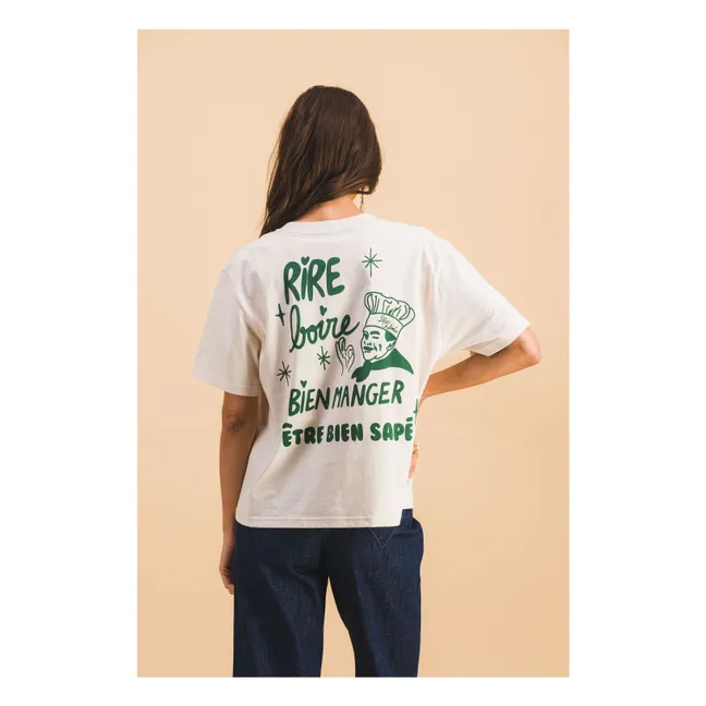 T-shirt Pizza Yolo Coton | Vert
