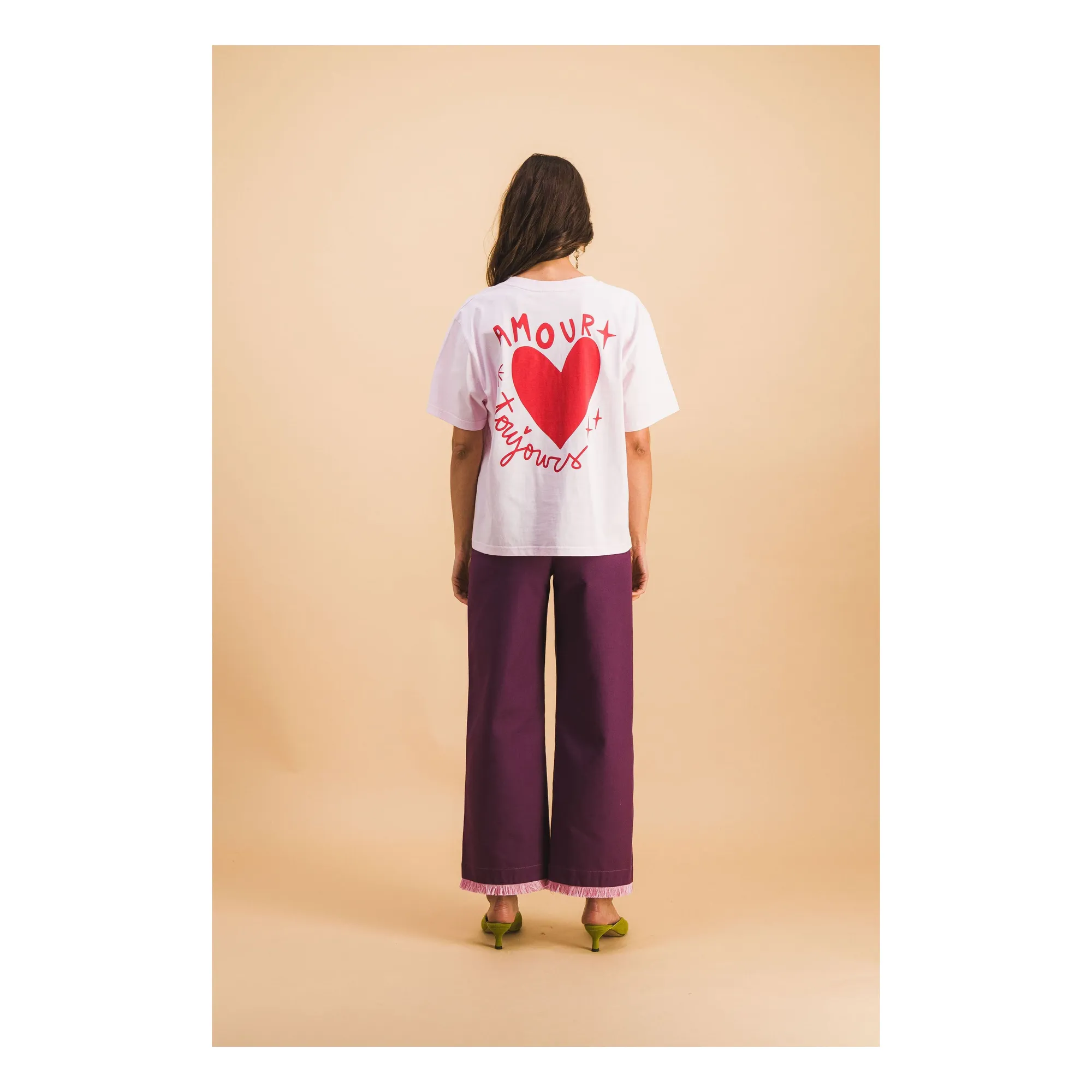 T-shirt Amour Toujours Coton | Rose- Image produit n°3