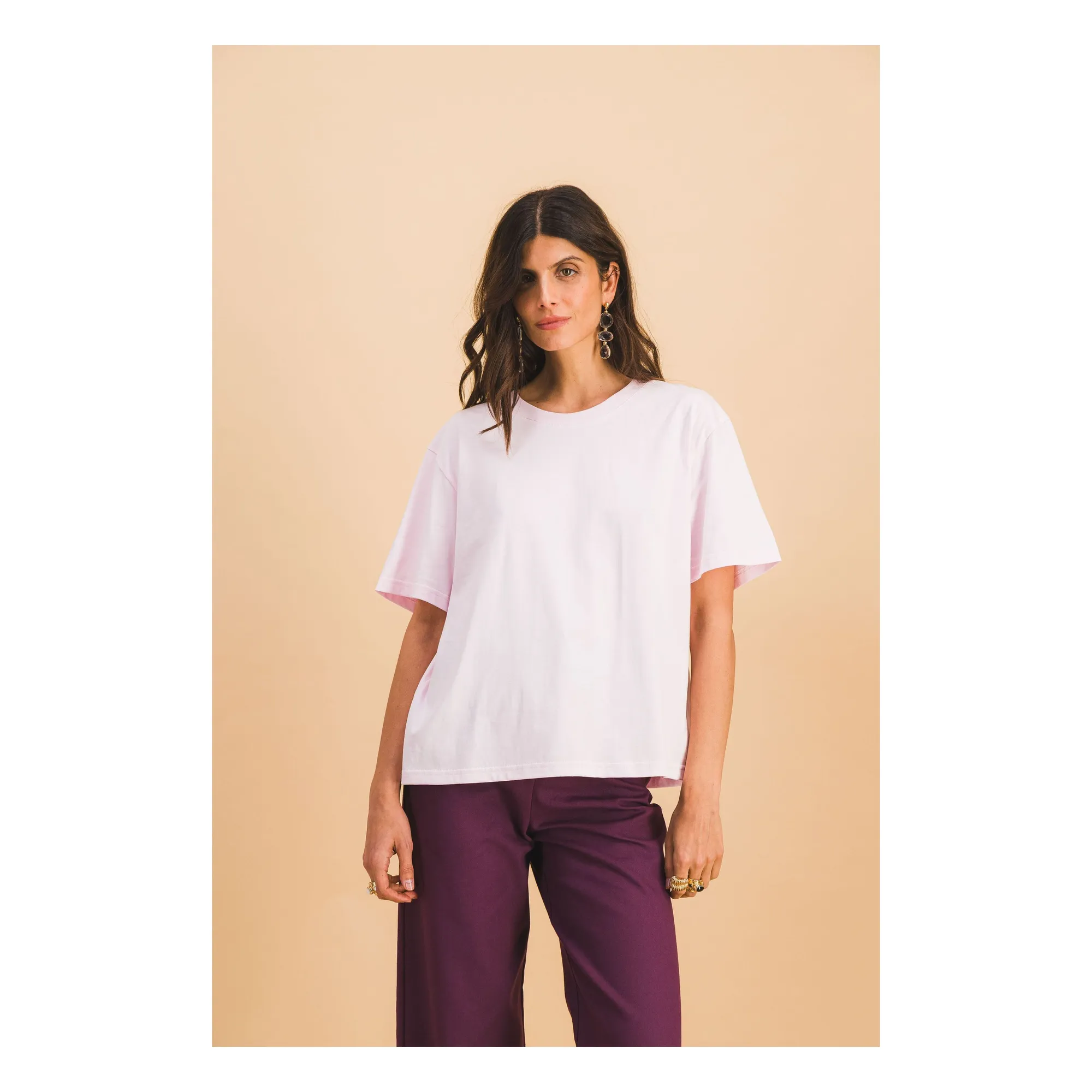 T-shirt Amour Toujours Coton | Rose- Image produit n°1