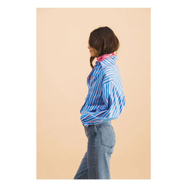 Dona Stripes Shirt | Blue