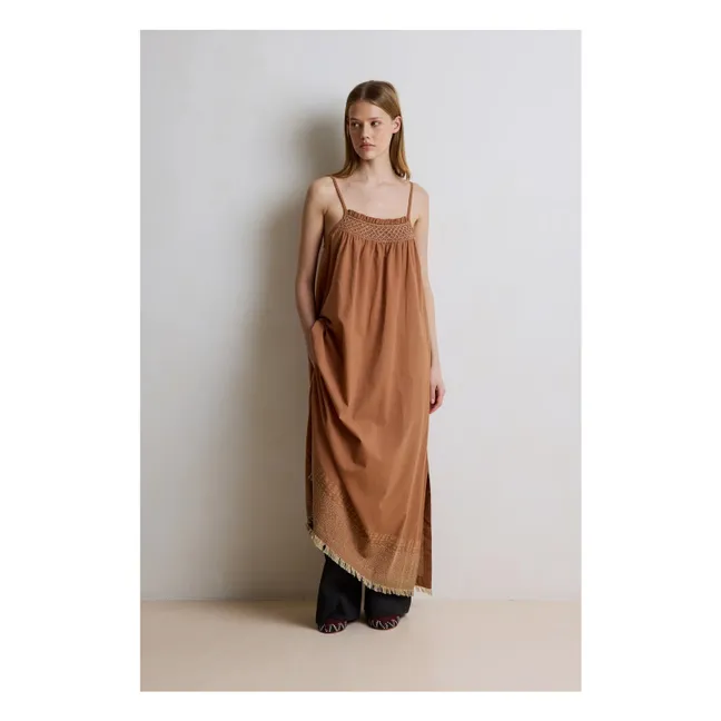 Kleid Lexima Baumwolle | Haselnussbraun