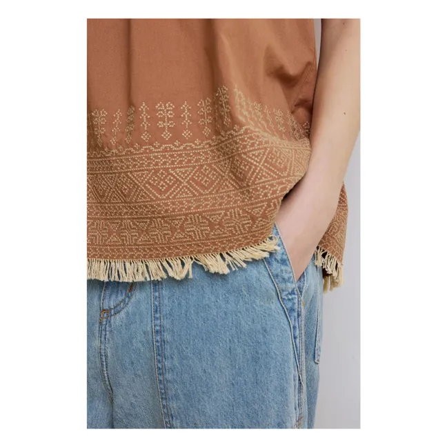 Top de algodón Lexa | Avellana