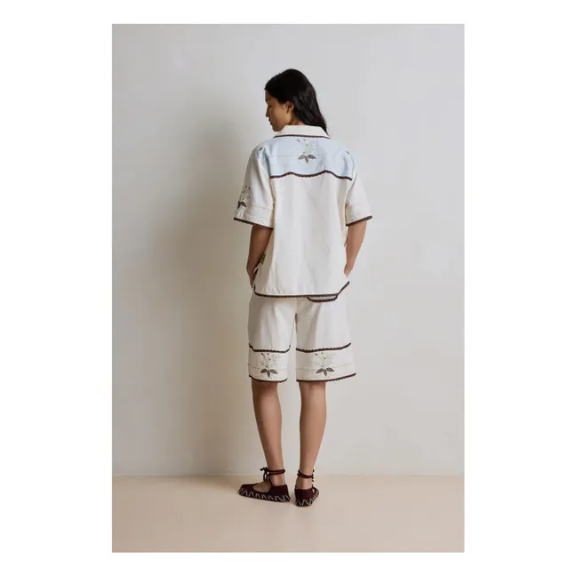 Camiseta Capri de algodón | Crema