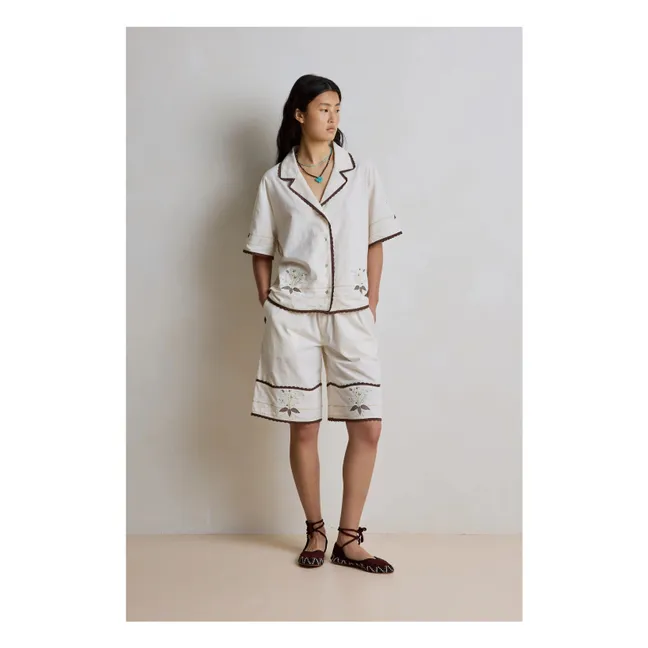 Camiseta Capri de algodón | Crema
