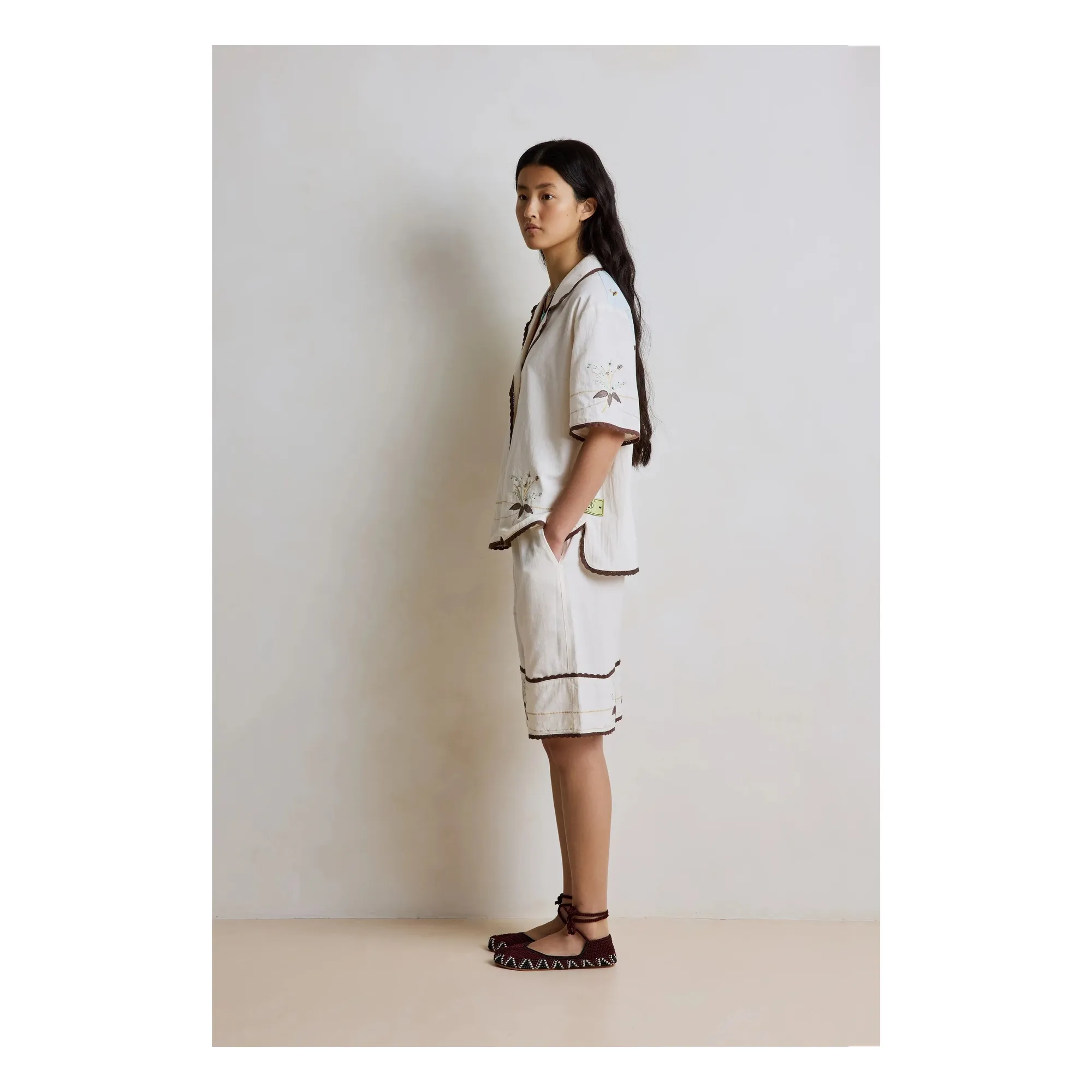 Bermuda Barny Coton | Crème- Image produit n°1