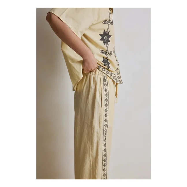 Poppy Cotton Pants | Champagne
