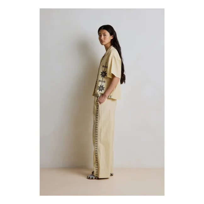 Poppy Cotton Pants | Champagne