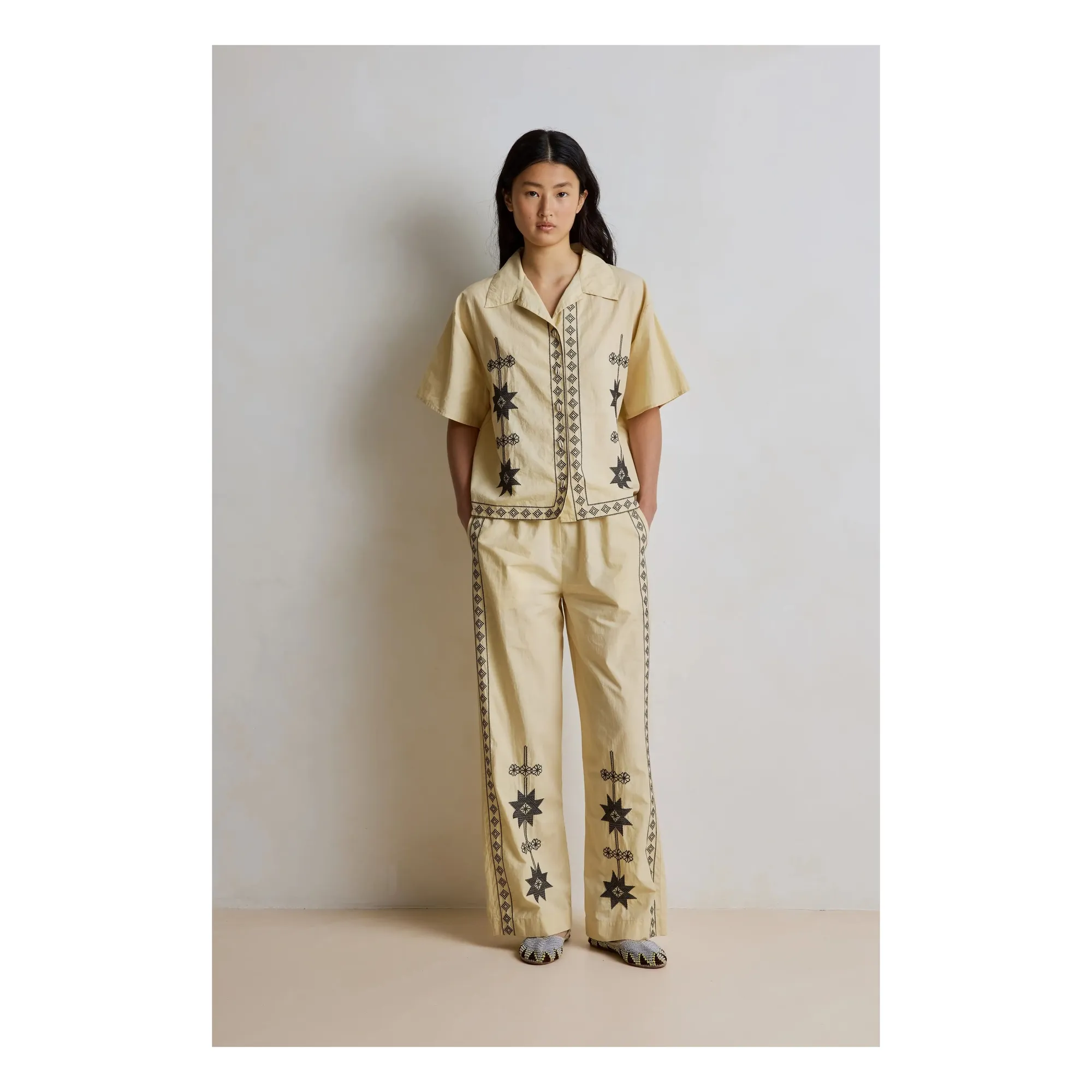 Hod Champagne Poppy Cotton Pants