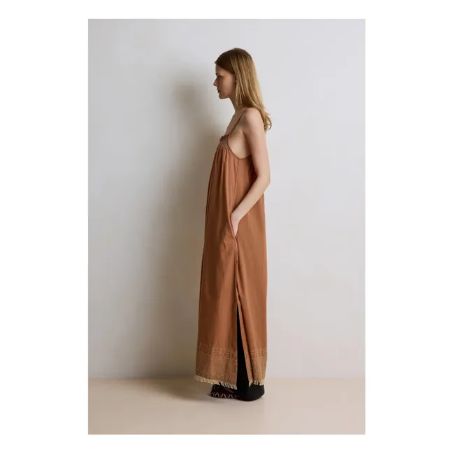Kleid Lexima Baumwolle | Haselnussbraun