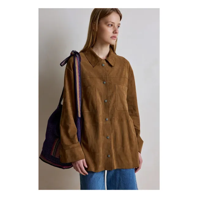 Sur Chemise Solène Suède | Noisette