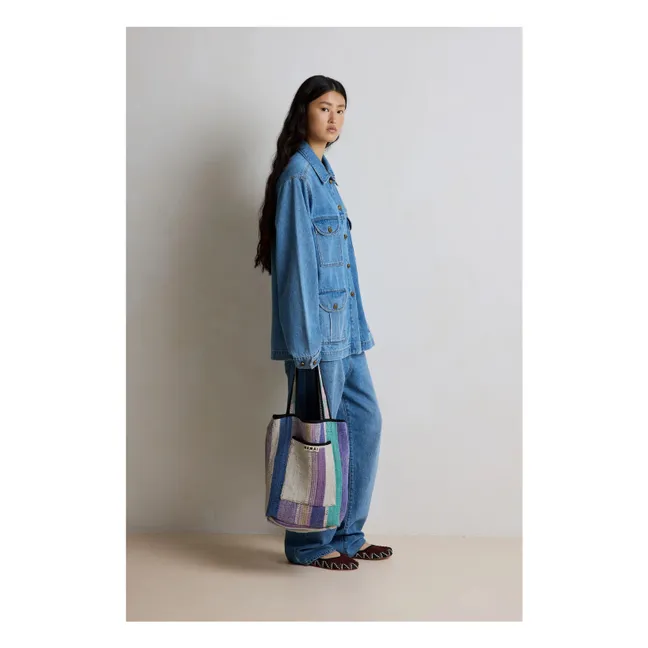 Veste Saharienne Elly Denim | Bleu