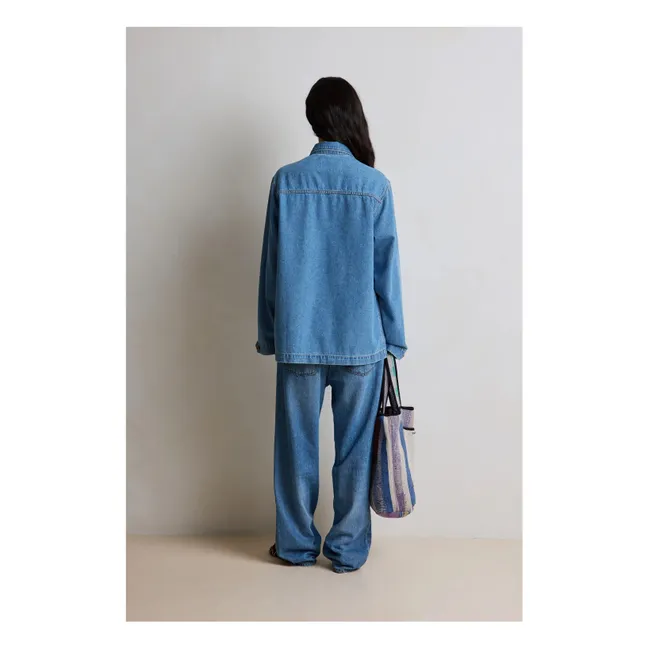 Veste Saharienne Elly Denim | Bleu