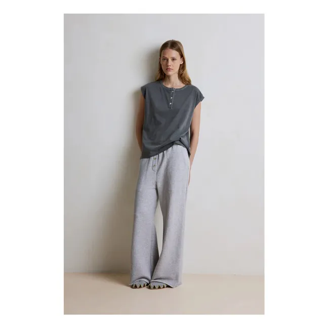 Juliena Camiseta de tirantes de algodón | Carbón