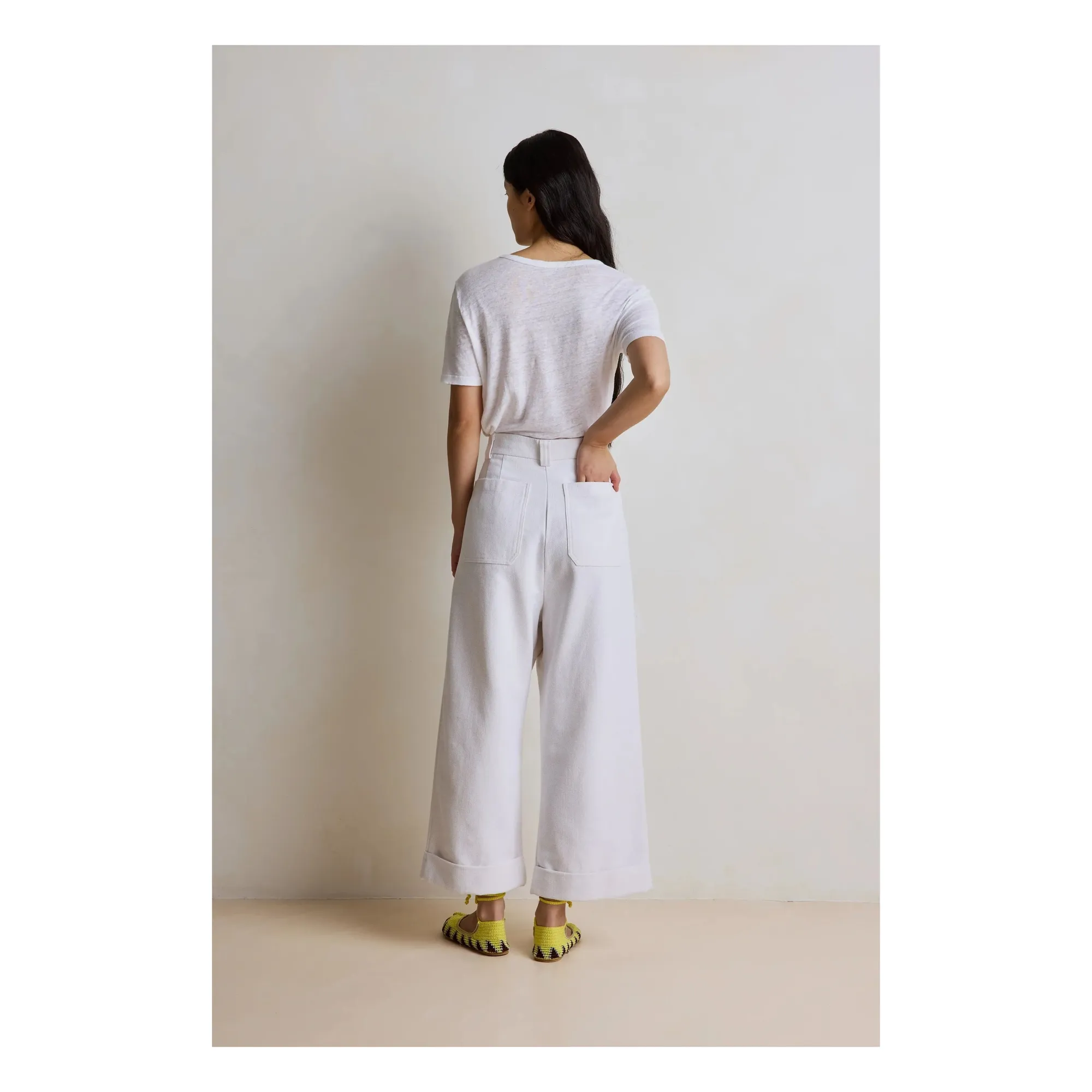 T-shirt Miami Lin | Blanc- Image produit n°3