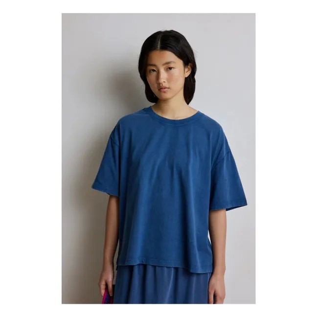 Ambre Cotton T-shirt | Navy blue