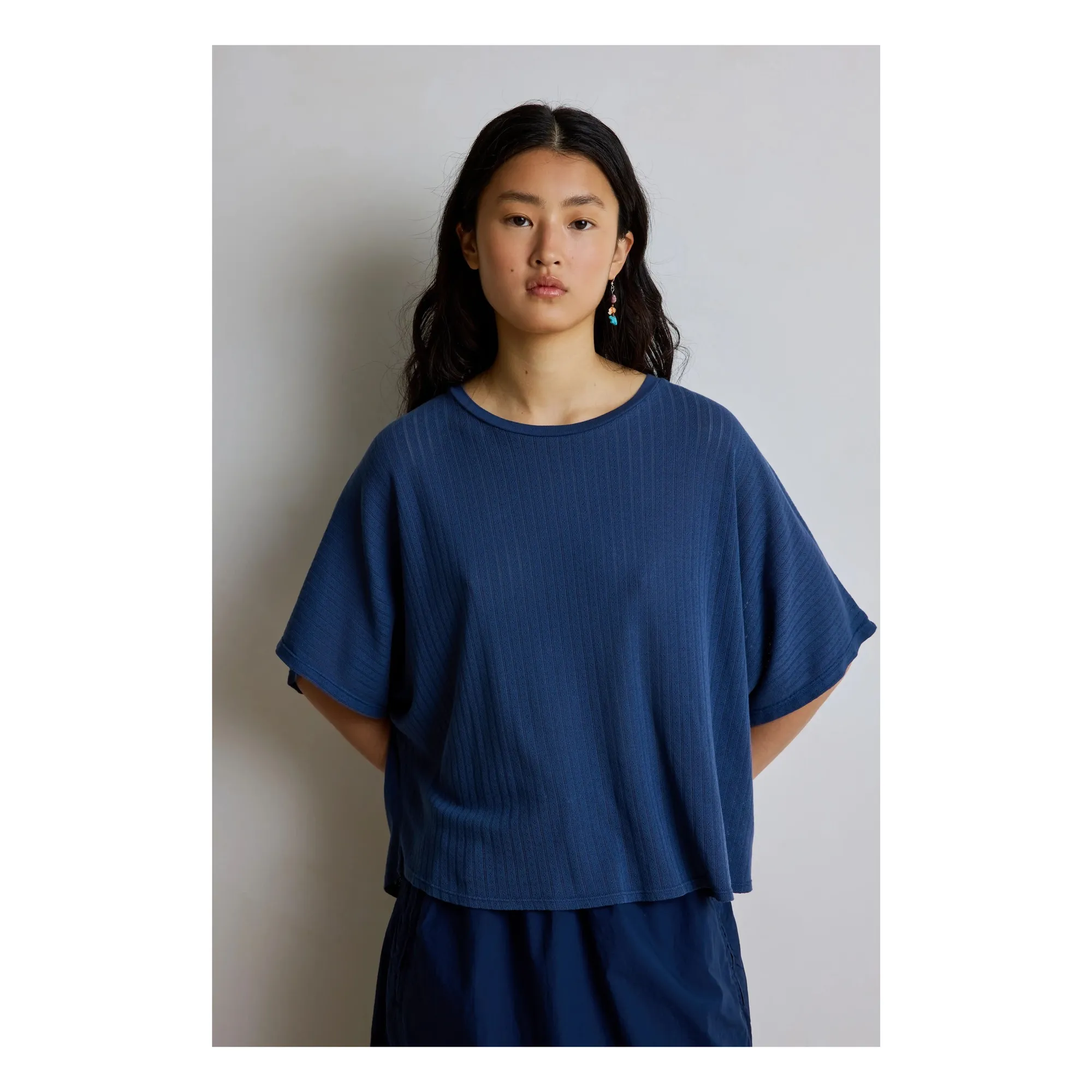 Hod - T-shirt Femme - Manches Courtes - Taille S - Bleu Nuit