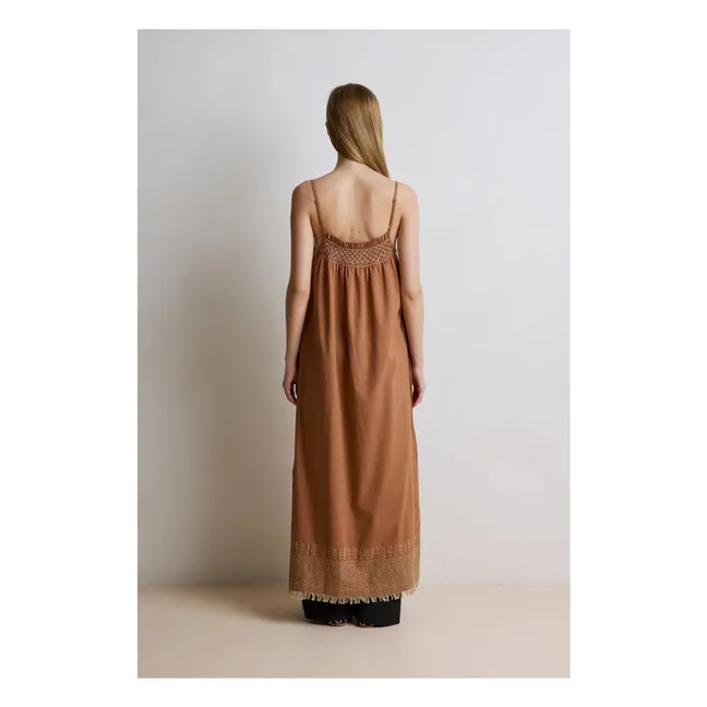Kleid Lexima Baumwolle | Haselnussbraun