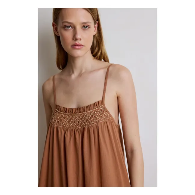 Kleid Lexima Baumwolle | Haselnussbraun