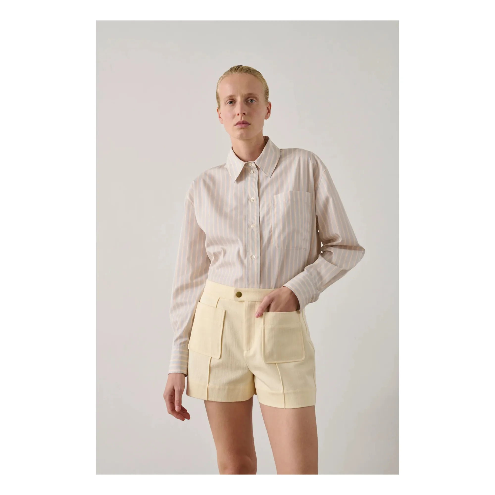 Short Hover Coton | Crème- Image produit n°2