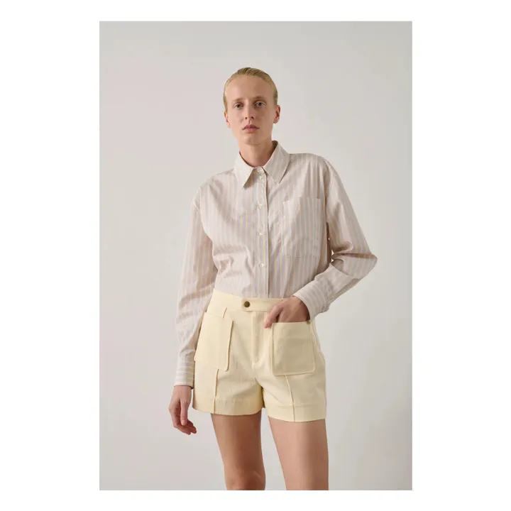 Pantalones cortos de algodón | Crema- Imagen del producto n°1