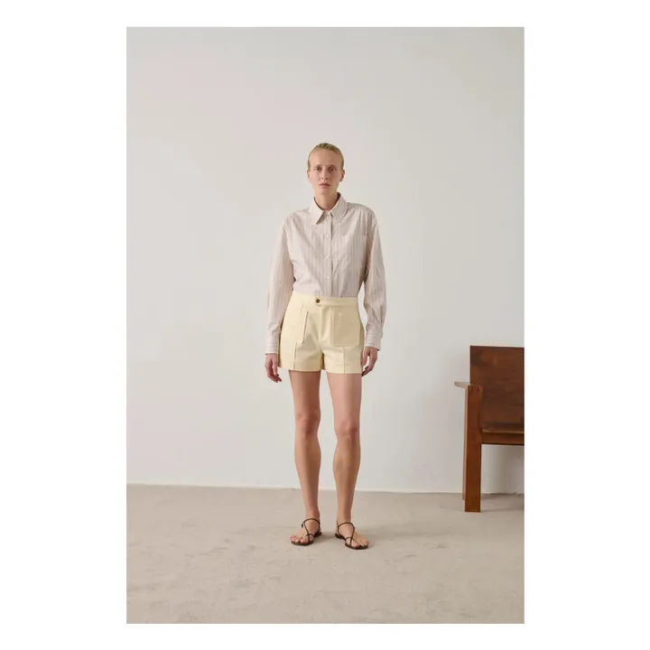 Pantalones cortos de algodón | Crema- Imagen del producto n°0